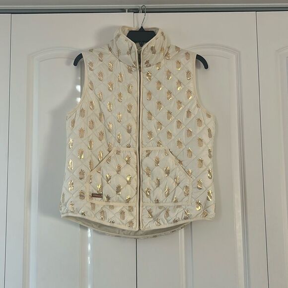 Simply Southern Jackets & Blazers - Simply Southern Pineapple Puffer Vest Size XL
